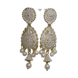 ROYALIFY Earring Jewellery Jhumka White Color