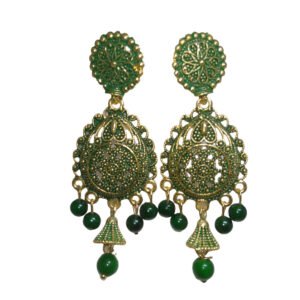 ROYALIFY Earring Jewellery Jhumka Green Color